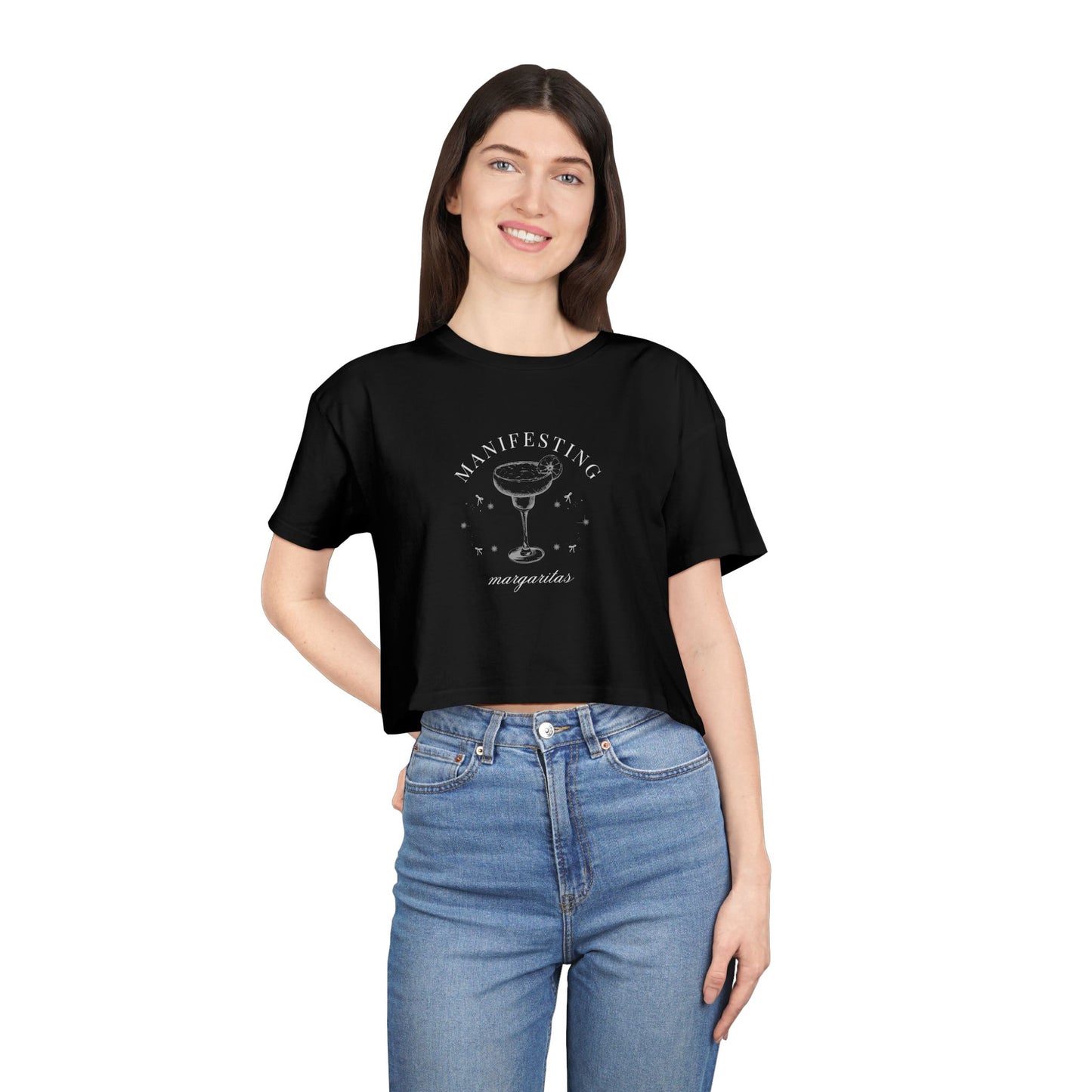 Women's Crop Tee_Manifesting Margaritas Design 1