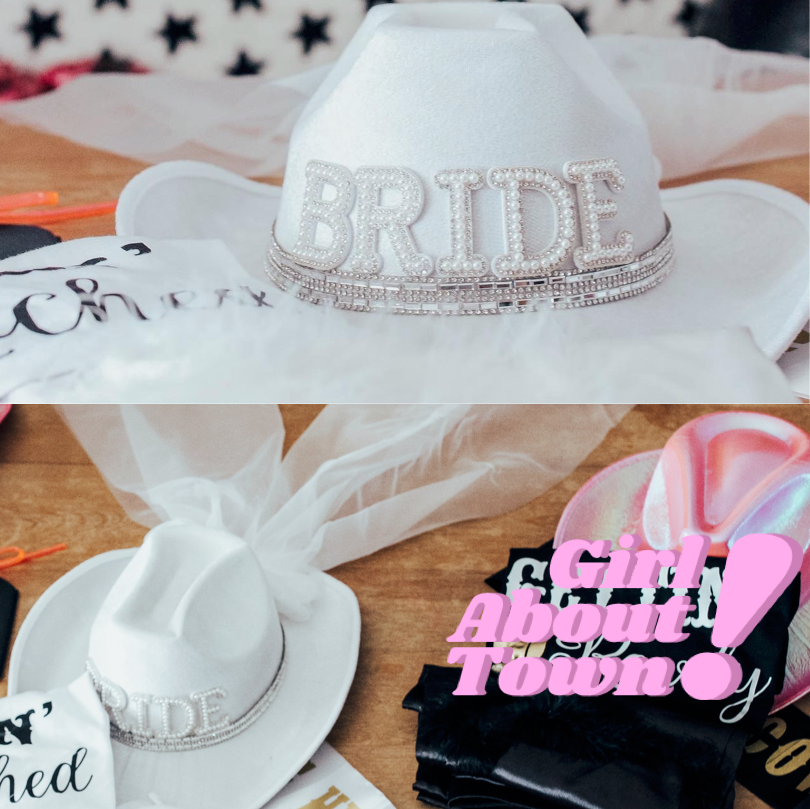 White Bride-To-Be Cowgirl Hat